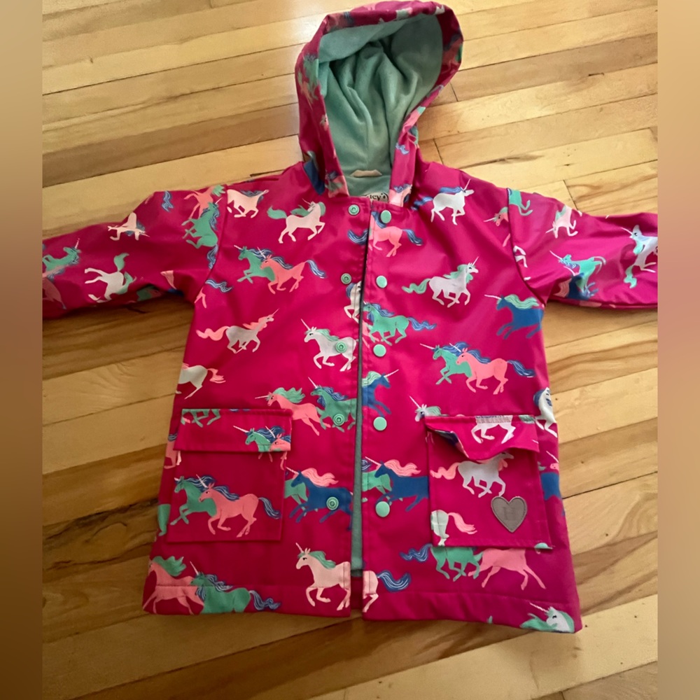 Hatley Pink Unicorn Kids Raincoat